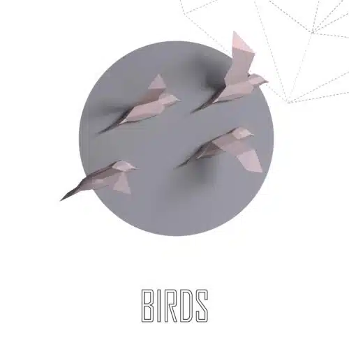 Papercraft d'oiseaux volants en origami 3D