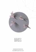 Papercraft d'oiseaux volants en origami 3D