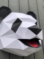 Papercraft di testa di panda in origami 3D