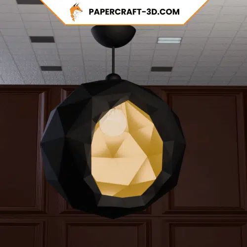 Lampe géode en papercraft 3D
