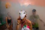 Papercraft horse unicorn mask origami
