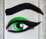 Papercraft smokey eye in origami 3D