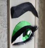 Papercraft smokey eye in origami 3D