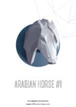 Papercraft Arabian horse en origami 3D