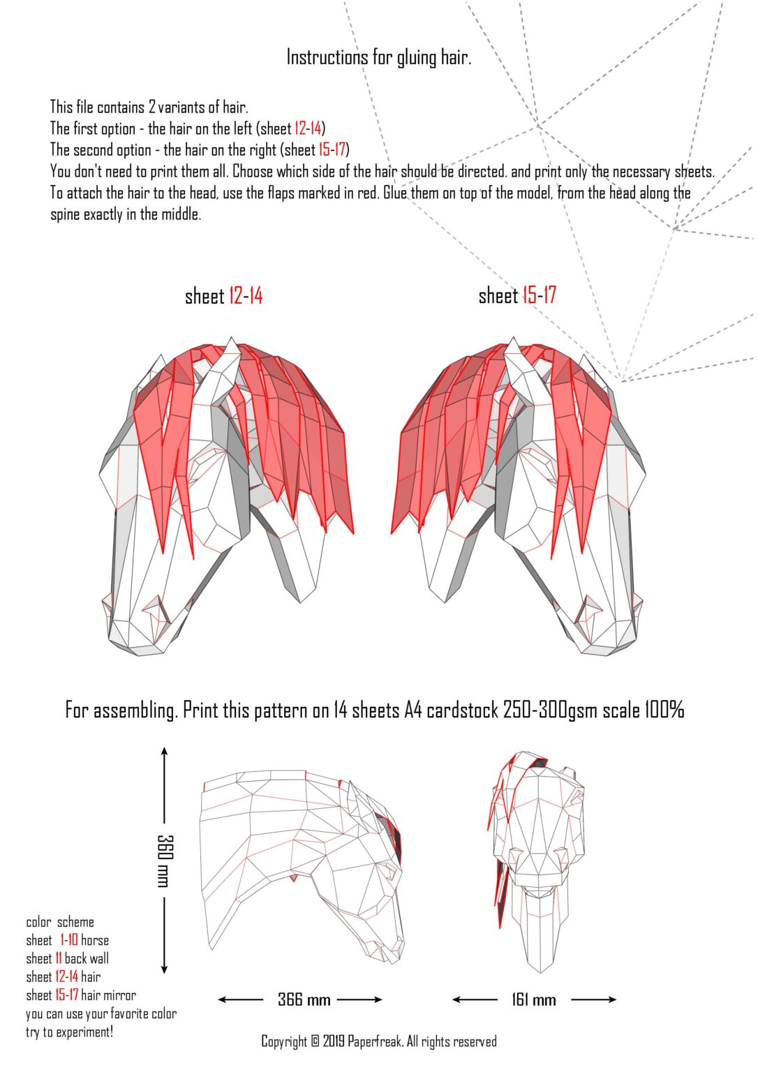 Papercraft of Arabian horse in 3D origami Papercraft of Arabian horse in 3D origami