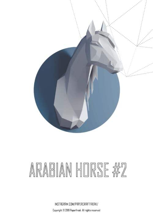 Papercraft arabisches Pferd in Origami 3D