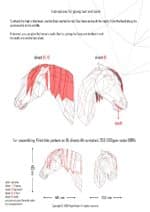 Papercraft de cavalo árabe em origami 3D