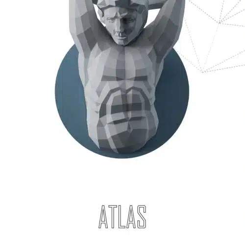 Papercraft d'Atlas en origami 3D