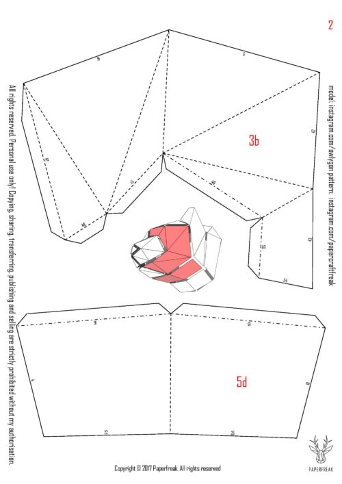 Papercraft de tête de trophée d'ours en origami 3D