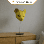 Papercraft de masque de souris en origami 3D