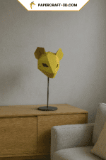 Papercraft de masque de souris en origami 3D