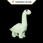 Mini brontosaure en papercraft 3D