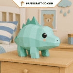 Mini stégosaure en papercraft 3D