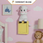 Cadre photo mouton en papercraft 3D