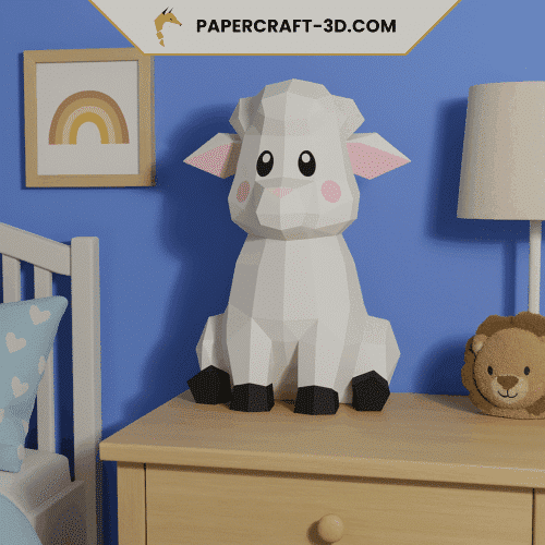 Mouton en papercraft 3D