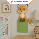 Cadre photo renard en papercraft 3D