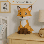Renard en papercraft 3D