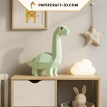 Mini brontosaure en papercraft 3D