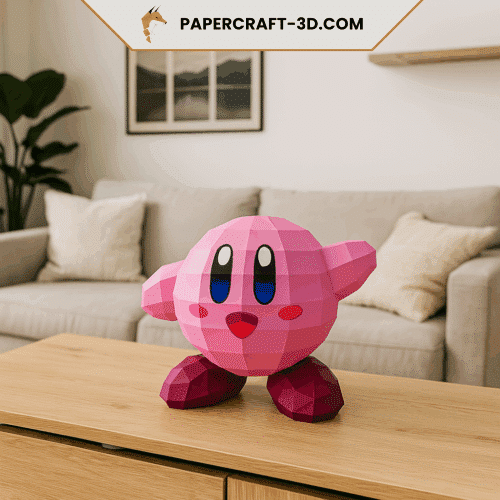 Kirby en papercraft 3D