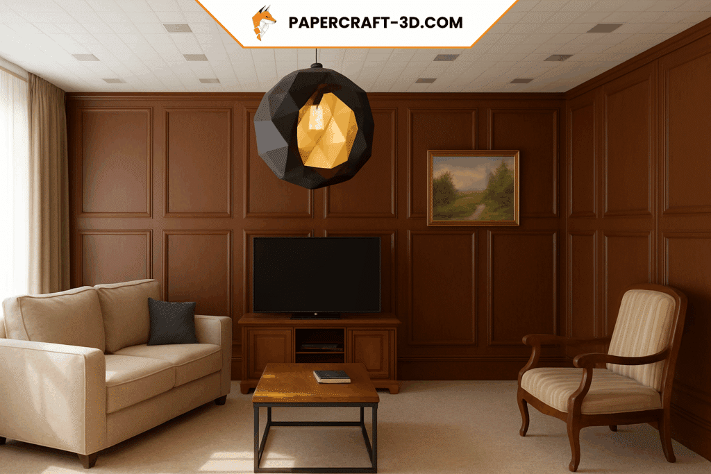 Lampe géode en papercraft 3D Lampe géode en papercraft 3D