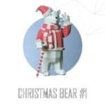 Papercraft christmas bear in origami