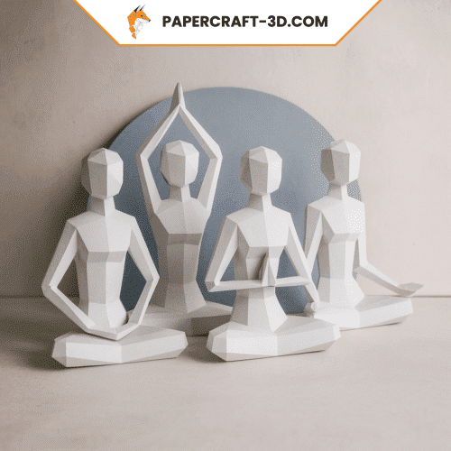 Papercraft de cheval arabe en origami 3D