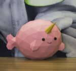 Papercraft cute narwhal origami 3D