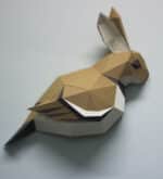 Papercraft sparrow and rabbit origami 3D