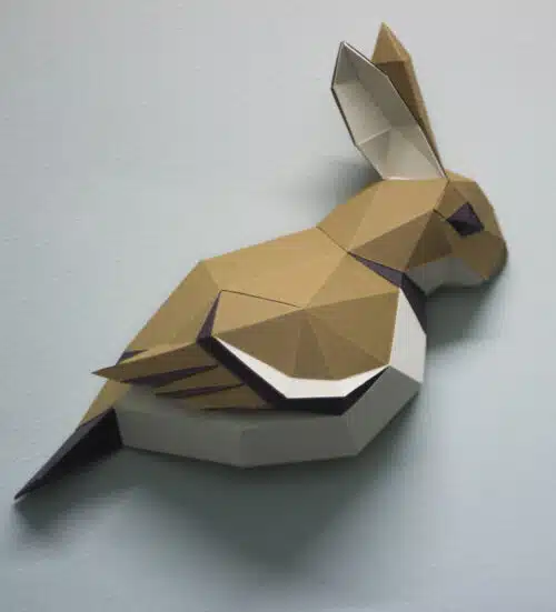 Papercraft sparrow and rabbit origami 3D
