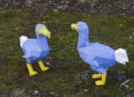 Papercraft de dodo en origami 3D