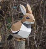 Papercraft sparrow and rabbit origami 3D