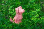Papercraft de cabeza de doberman en origami 3D