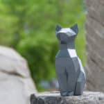 Papercraft cat in origami 3D
