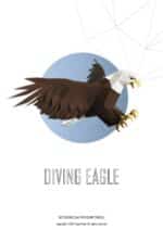 Papercraft d'aigle volant en origami 3D