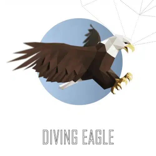 Papercraft d'aigle volant en origami 3D