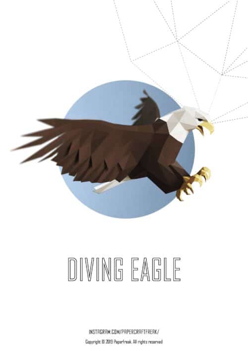 Papercraft d'aigle volant en origami 3D