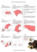 Papercraft d'aigle volant en origami 3D