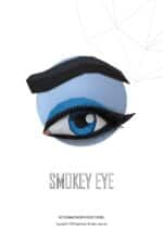 Papercraft smokey eye in origami 3D