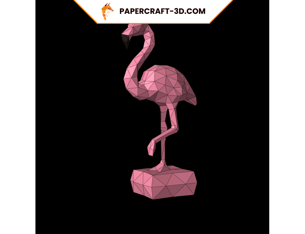 Flamant rose en papercraft 3D Flamant rose en papercraft 3D