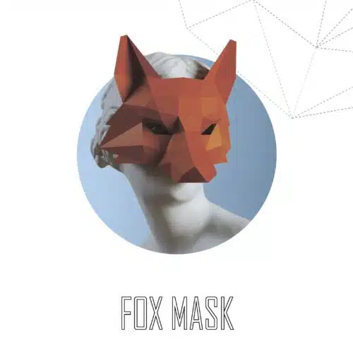 Papercraft fuchsmaske in origami 3D