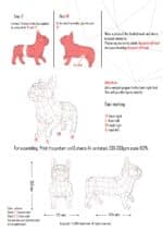 Papercraft de bulldog francês em origami 3D