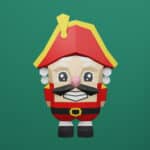 Papercraft de casse-noisette en origami 3D