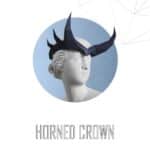 Papercraft horned crown in origami 3D