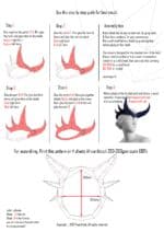 Papercraft horned crown in origami 3D