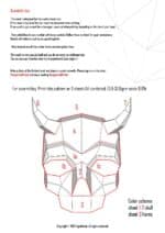 Papercraft de máscara de calavera con cuernos en origami 3D