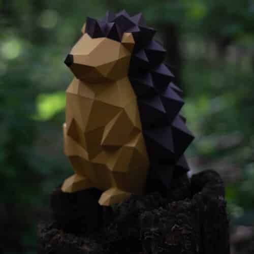 Papercraft de hérisson en origami 3D