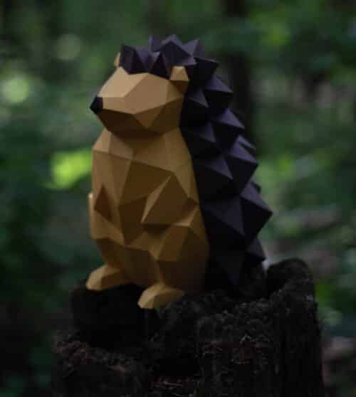 Papercraft de hérisson en origami 3D