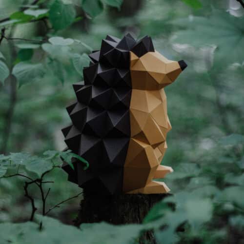 Papercraft de hérisson en origami 3D