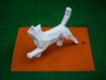 Papercraft di gatto che cammina in origami 3D