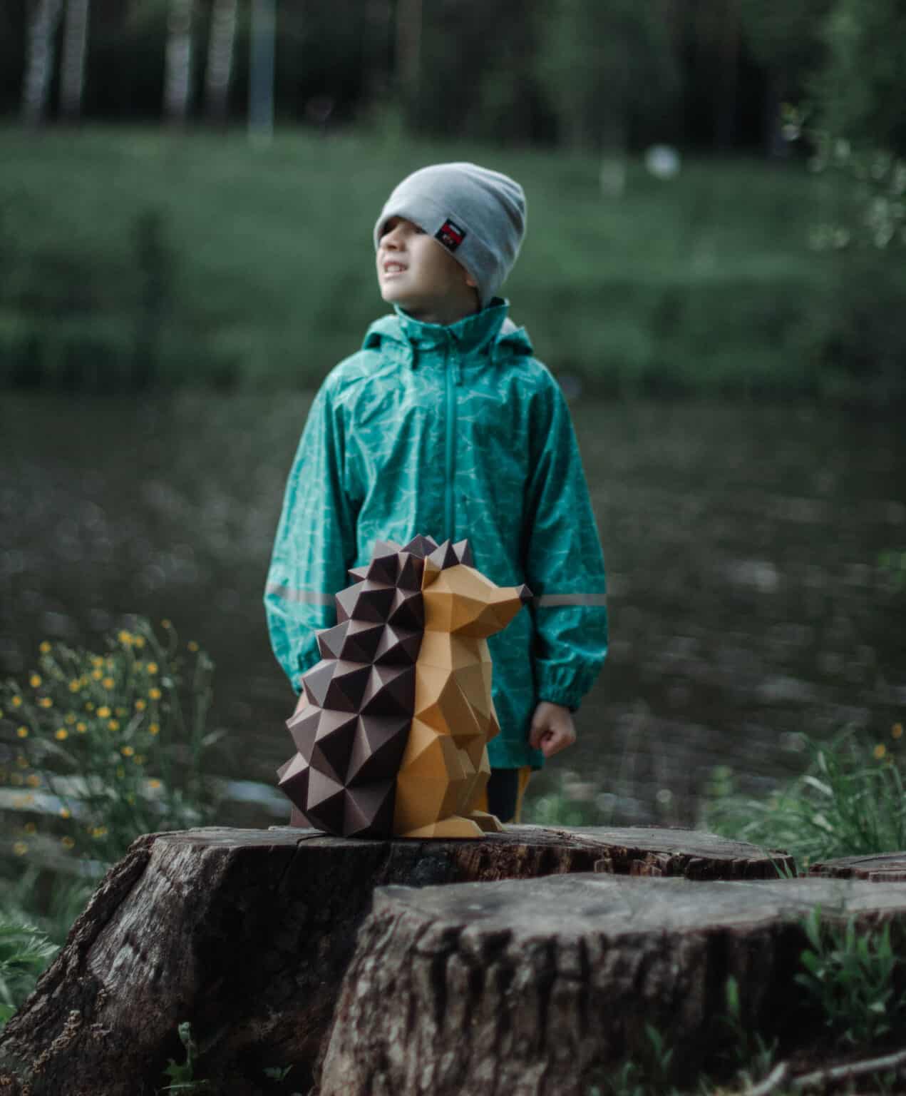 Papercraft di riccio in origami 3D Papercraft di riccio in origami 3D